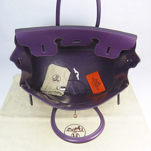 High Quality Fake Hermes Birkin 35CM Togo Leather Bag Purple 6089 - Click Image to Close